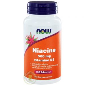 NOW Niacine 500mg Vitamine B3 Tabletten 100st