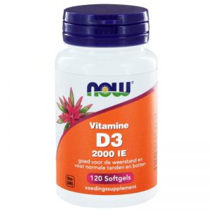 NOW Vitamine D3 2000 IE Softgels 120st