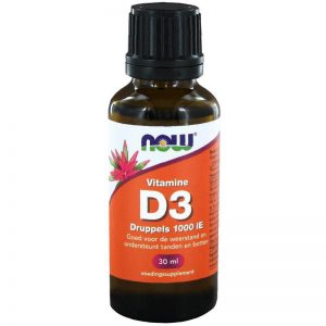 NOW Vitamine D3 Druppels 1000IE 30ml