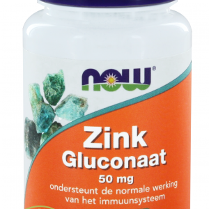 NOW Zink Gluconaat 50mg Tabletten 100st