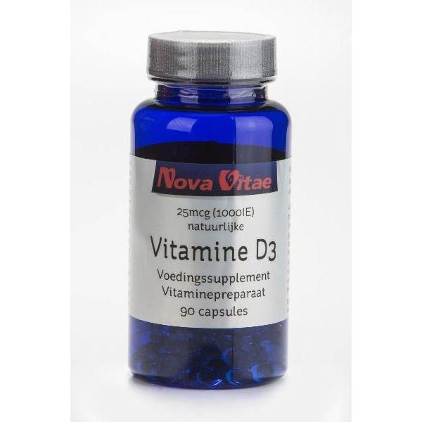 Nova Vitae Vitamine D3 1000IU Capsules 90st