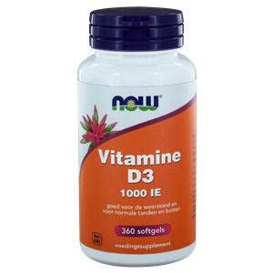 Now Vitamine D3 1000 IE Softgels 360st