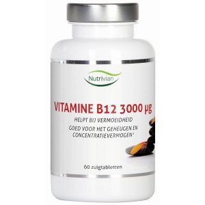 Nutrivian Vit B12 3000mcg Tabletten 60st