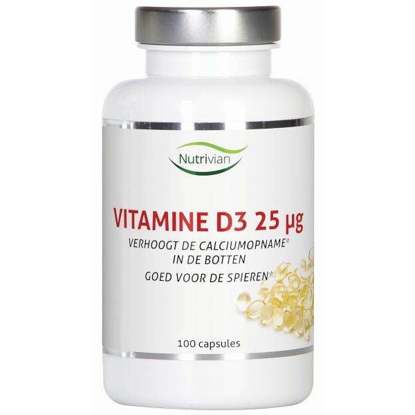 Nutrivian Vitamine D3 25mcg Capsules 100st