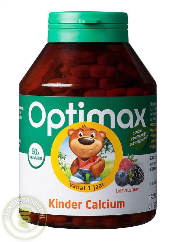 Optimax Kinder Calcium Kauwtabletten 60st