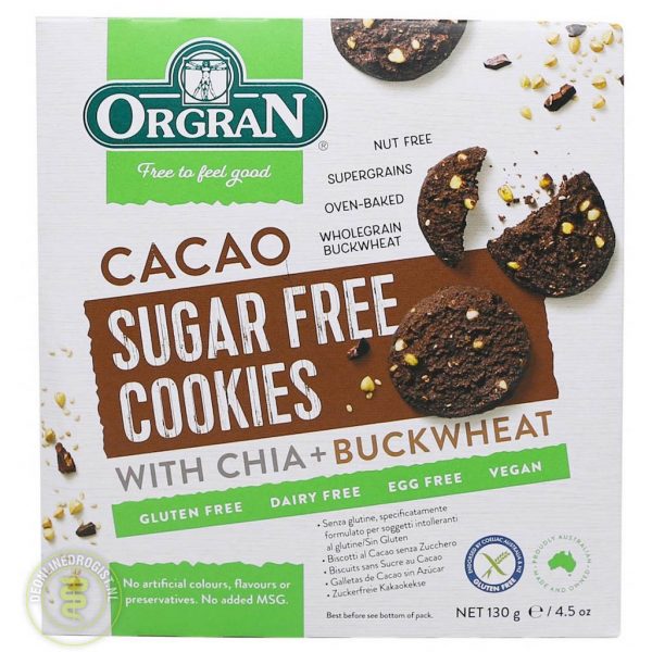 Orgran Sugar Free Cacao Cookies