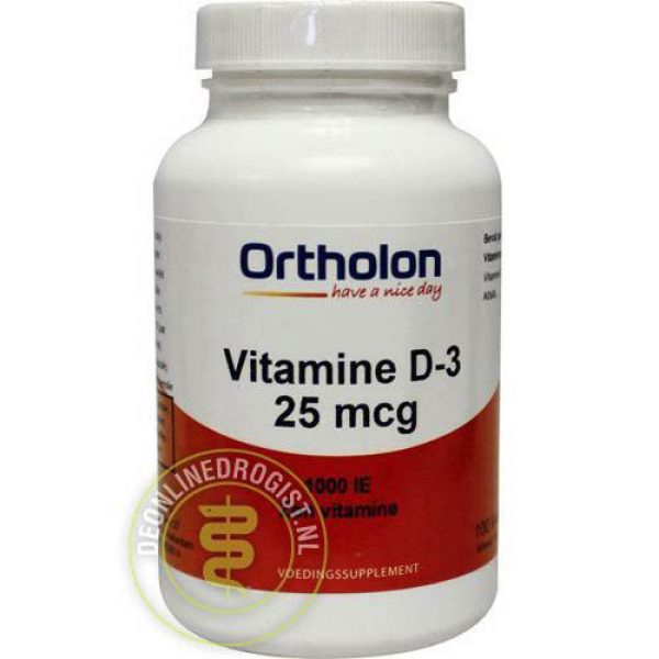 Orholon Vitamine D3 25mcg Capsules 100st