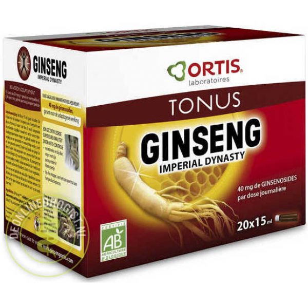 Ortis Ginseng Imperial Dynasty BIO Met Alcohol Ampullen 20x15ml