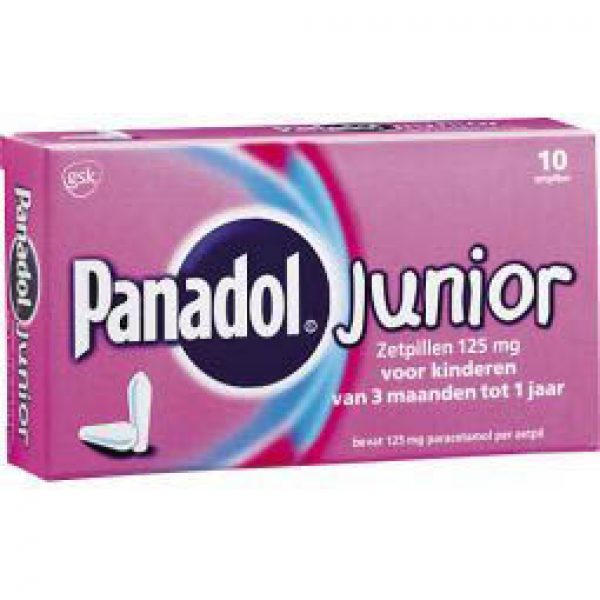 Panadol Junior Zetpillen 125mg 3 Maanden - 1Jaar