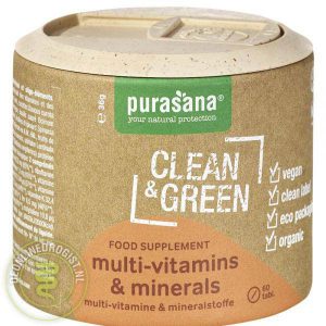 Purasana Clean & Green Multi-Vitamins & Minerals Tabletten