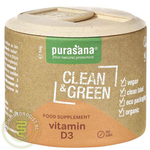 Purasana Clean & Green Vitamin D3 Tabletten