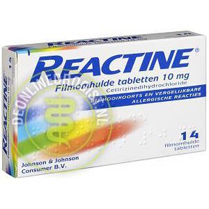 Reactine Cetirizine 10mg Tabletten 14st