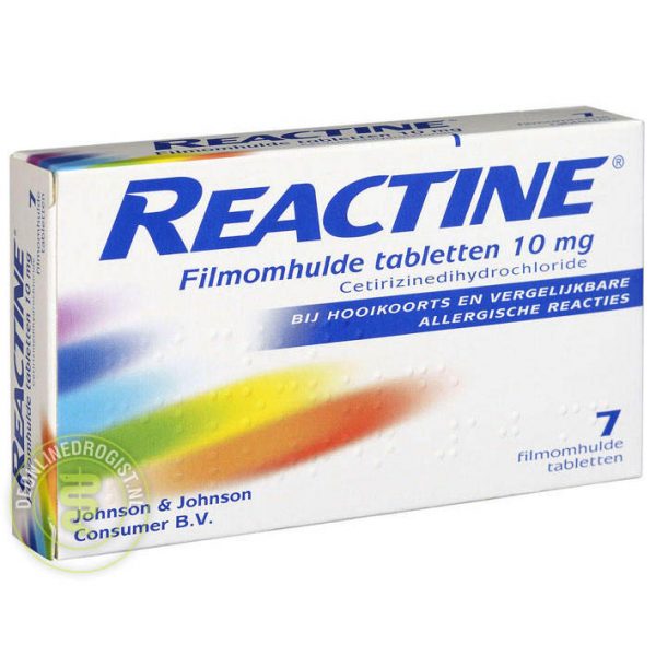 Reactine Cetirizine 10mg Tabletten 7st