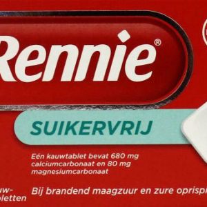 Rennie Kauwtabletten Suikervrij 72st