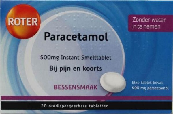 Roter Paracetamol Instant Smelttabletten 500mg