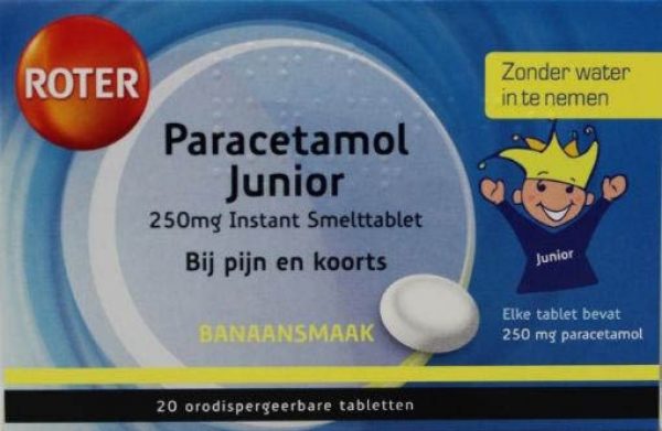 Roter Paracetamol Junior Smelt Tabletten