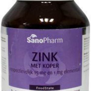 Sanopharm Zink Met Koper 15mg/1mg Tabletten