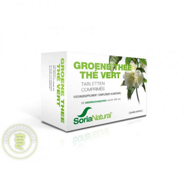 Soria Natural Groene Thee 600mg Tabletten 60st