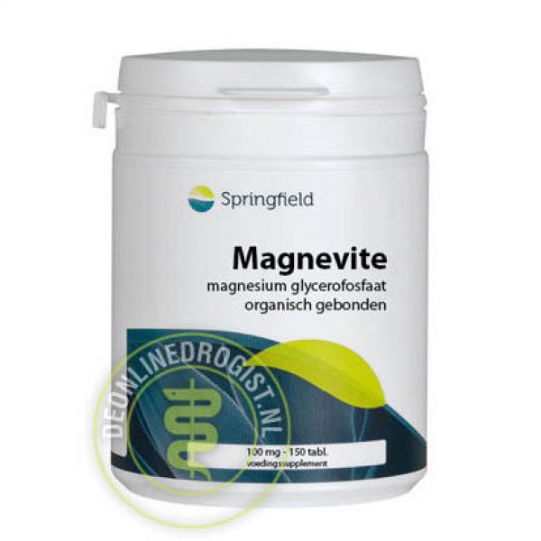 Springfield Magnevite Magnesium Glycerofosfaat 100mg Tabletten 150st