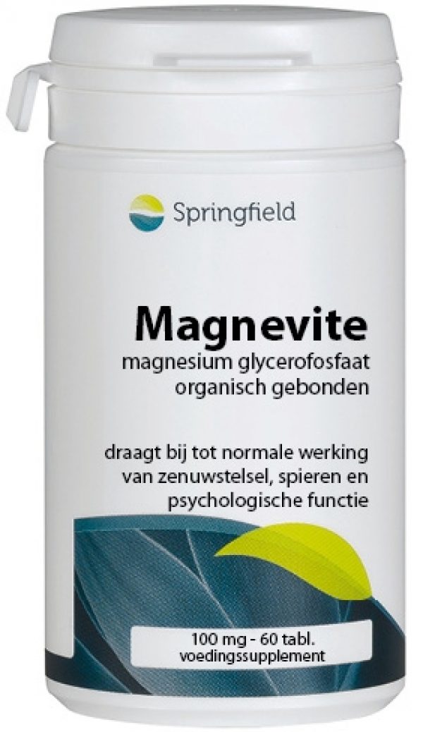 Springfield Magnevite Magnesium Glycerofosfaat 100mg Tabletten 60st