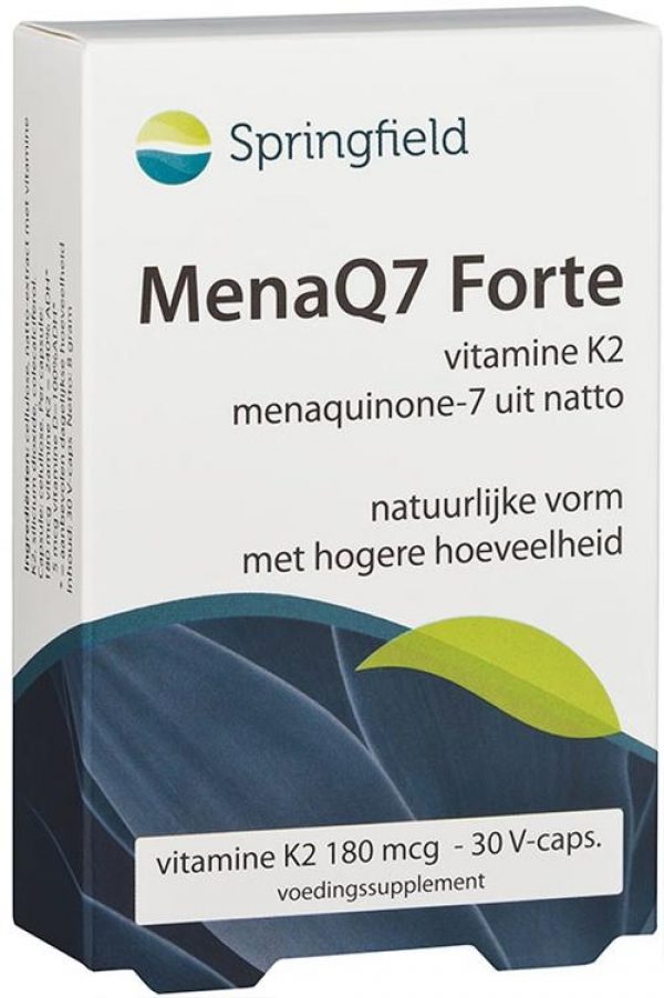 Springfield MenaQ7 Forte Vitamine K2 180mcg Capsules 30st