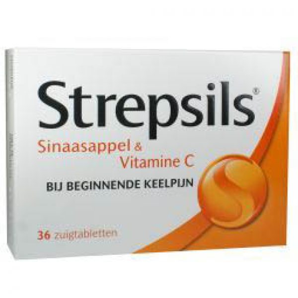 Strepsils Sinaasappel & Vitamine C 36st