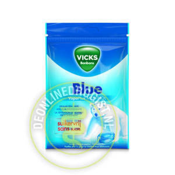 Vicks Blue Zak Suikervrij 72gr