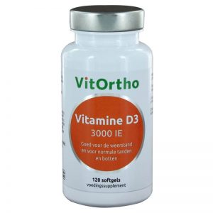 VitOrtho Vitamine D3 3000 IE Softgels 120st