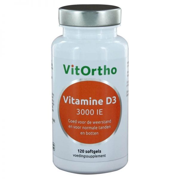 VitOrtho Vitamine D3 3000 IE Softgels 120st