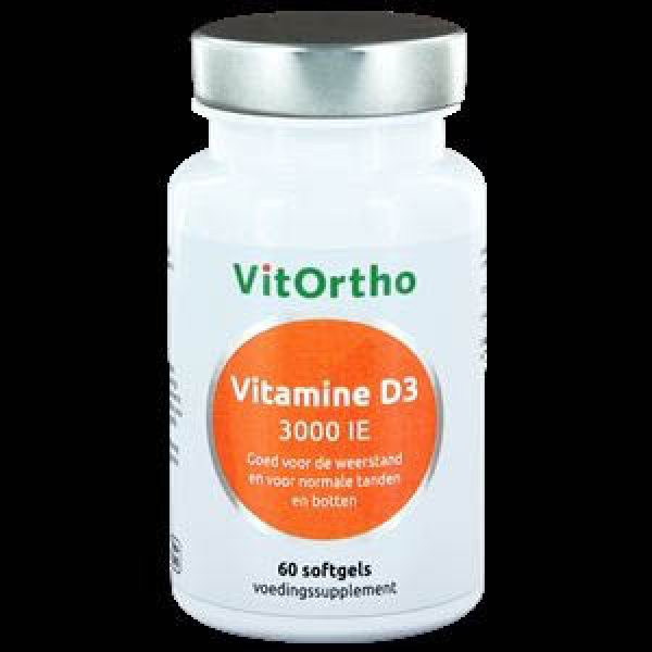 VitOrtho Vitamine D3 3000 IE Softgels 60st