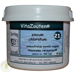 Vita Reform Vitazouten Nr. 21 Zincum Chloratum Muriaticum 360st