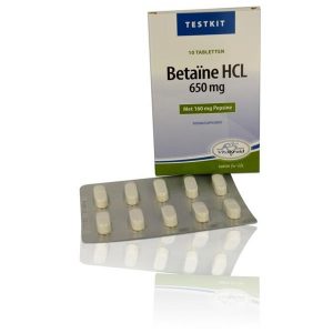 Vitakruid Betaine HCL 650mg Testkit Tabletten