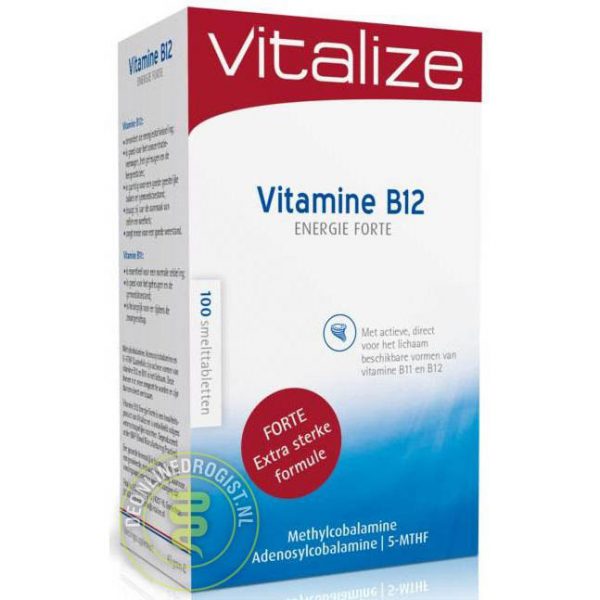 Vitalize Vitamine B12 Energie Forte Smelttabletten 100st