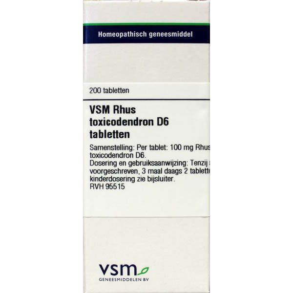 Vsm Rhus Toxicodendron D6 Tabletten 200st