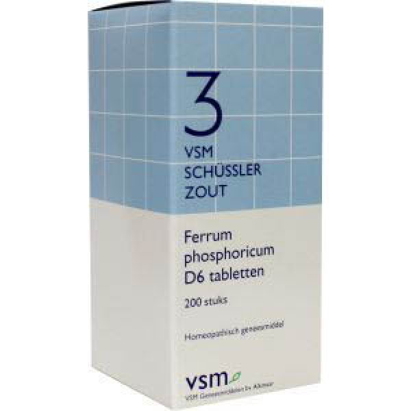 Vsm Schussler Celzout Nr.3 Ferrum Phosphoricum D6 Tabletten 200st