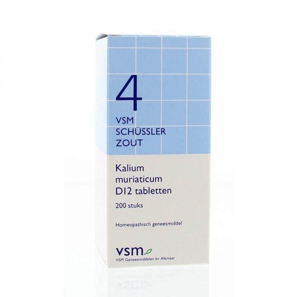 Vsm Schussler Celzout Nr.4 Kalium Muriaticum D12 Tabletten 200st