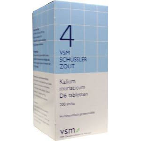 Vsm Schussler Celzout Nr.4 Kalium Muriaticum D6 Tabletten 200st