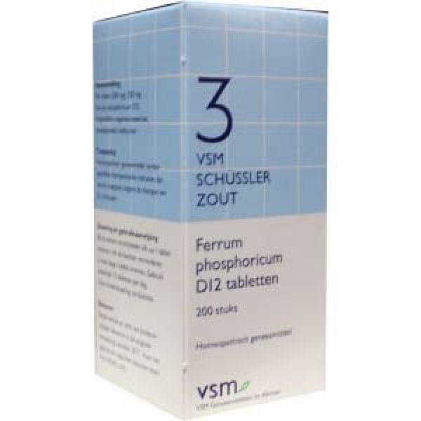 Vsm Schussler No.3 Ferrum Phosphoricum D12 Tabletten 200st