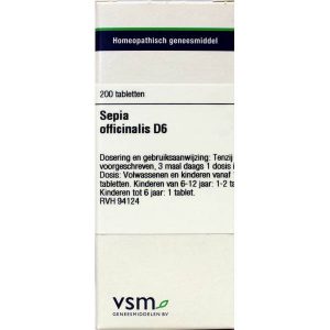 Vsm Sepia Officinalis D6 Tabletten 200st