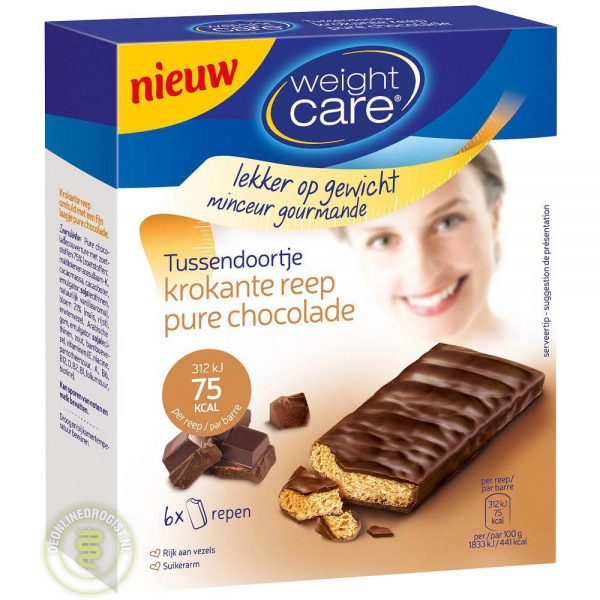 Weight Care Krokante Reep Pure Chocolade