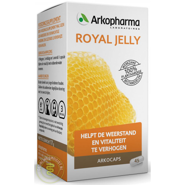 arkocaps royal jelly capsules 45st