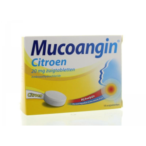 Mucoangin Ambroxol 20mg Citroen Zuigtabletten