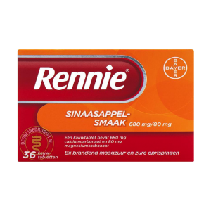 rennie sinaasappel tabletten 36st brandend maagzuur