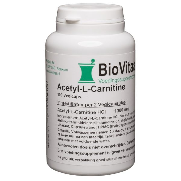 Biovitaal Acetyl L Carnitine 500 mg Capsules 100 st