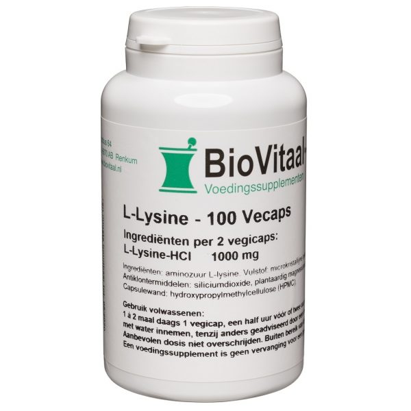 Biovitaal L-Lysine 500mg Capsules