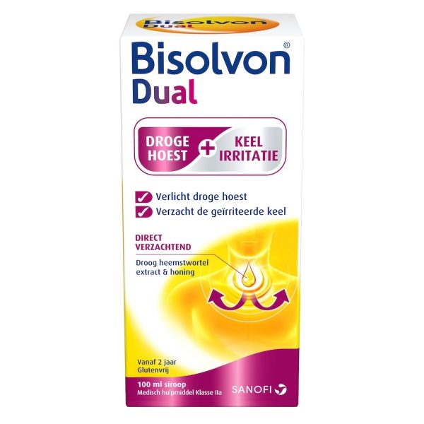 Bisolvon Dual Droge Hoest + Keelirritatie Siroop