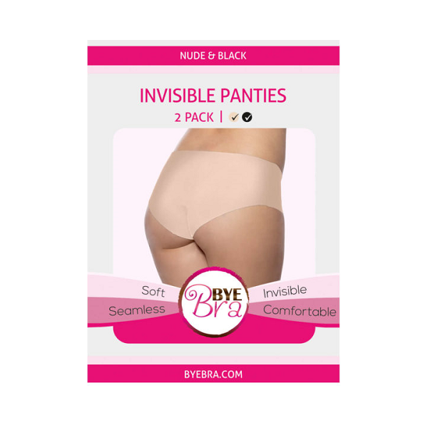 Bye Bra Invisible Panties Nude & Black XS