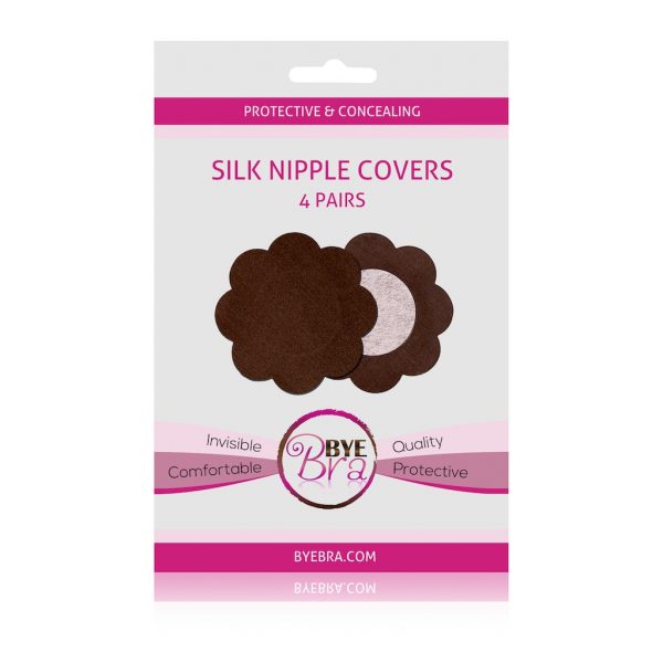 Bye Bra Nipple Cover Zijde Bruin 4 Paar