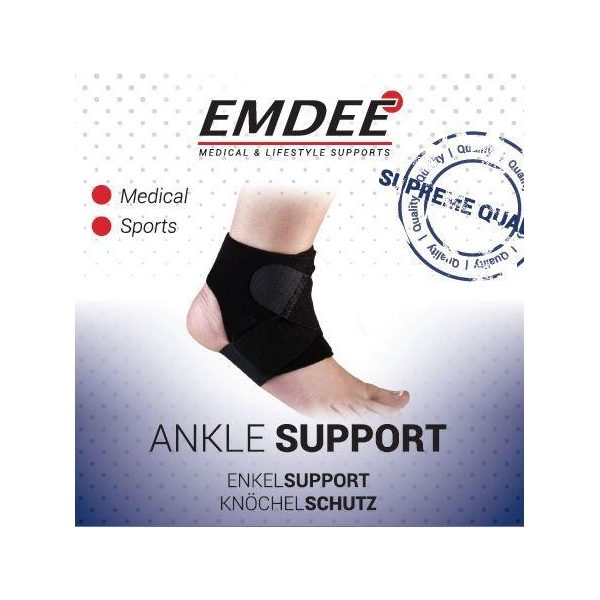 Emdee Enkel Supportband Zwart