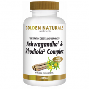 Golden Naturals Ashwagandha & Rhodiola Complex Capsules